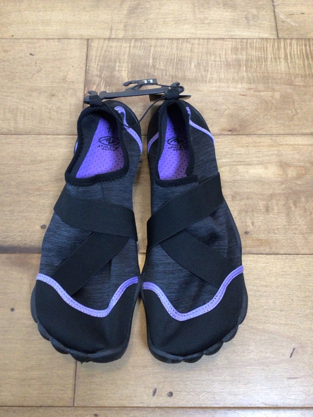 Athletic Works Women’s Five Toe Water Shoes Size 11 Black Lavender Beach Pool. - Picture 3 of 10